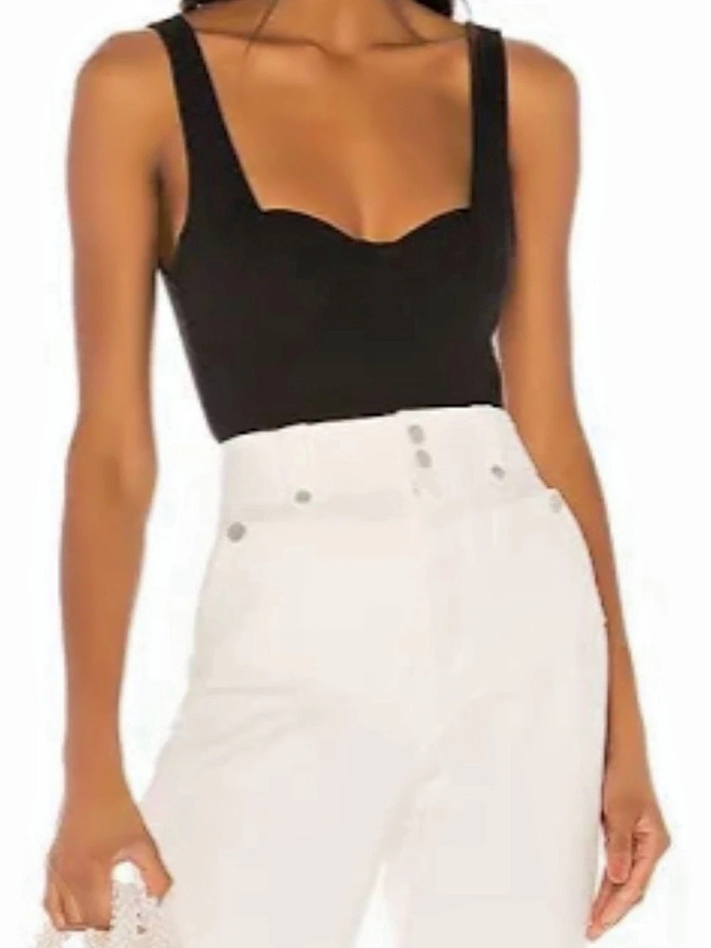 Revolve Lovers and Friends Black Bustier Bodysuit Size Small